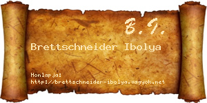 Brettschneider Ibolya névjegykártya